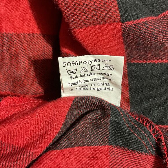 Belle Poque Red Plaid A-Line Skirt, Elastic Waist, Pockets - Picture 8 of 8